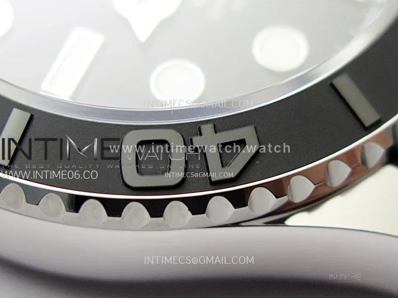 Yacht-Master 226559 Weight PG/Tungsten Gold WF 1:1 Best Edition Black Ceramic Bezel on Oysterflex Rubber Strap VS3235