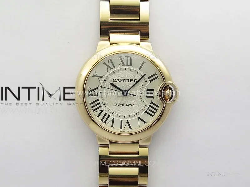 Ballon Bleu 36mm RG 3KF 1:1 Best Edition White Textured Dial on SS Bracelet A076