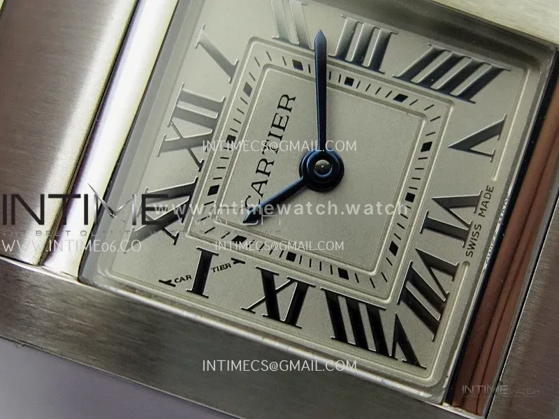 Tank Francaise Ladies 21.2mm SS 8848F 1:1 Best Edition Silver Dial on SS Bracelet Ronda Quartz V2