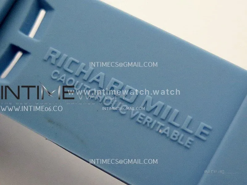 RM053-01 Real Forge Carbon JBF Best Edition Skeleton Dial on Blue Rubber Strap Asian Movement