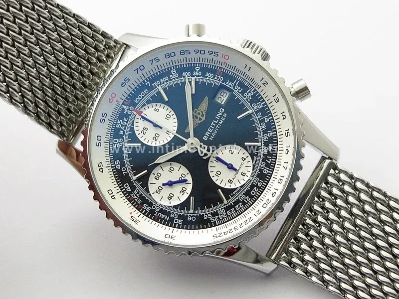 Navitimer 41mm SS B50 Best Edition SS Black Dial Stick Markers on SS Bracelet A7750