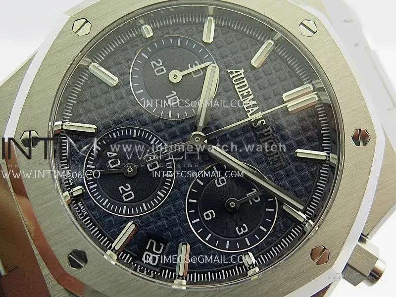 Royal Oak Chrono 26240 SS ZF 1:1 Best Edition Blue Dial On SS Bracelet Super Clone DD4401