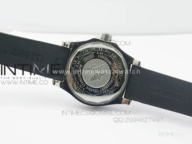 Avenger GMT SS Black Sticks Marker Dial on Rubber strap A2836