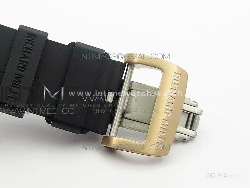 RM011 NTPT Lotus F1 Team RG Chronograph KVF 1:1 Best Edition Crystal Skeleton Dial Red on Black Rubber Strap A7750