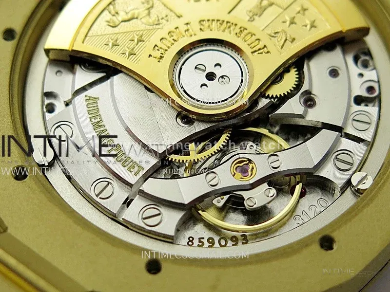 Royal Oak 37mm 15450 YG IPF 1:1 Best Edition Silver Dial on YG Bracelet SA3120 Super Clone