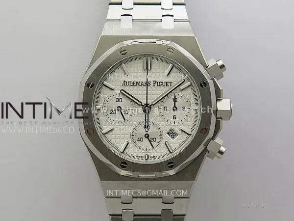 Royal Oak Chrono 26331ST SS IPF 1:1 Best Edition White Dial on SS Bracelet A7750