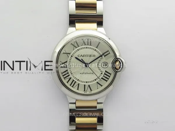 Ballon Bleu 42mm SS/RG 3KF 1:1 Best Edition White Texture Dial on SS Bracelet A2824