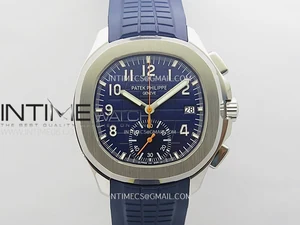 Aquanaut 5968G-001 Blue Dial on Blue Rubber Strap in Steel