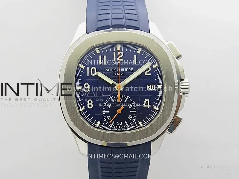 Aquanaut 5968G-001 Blue Dial on Blue Rubber Strap in Steel
