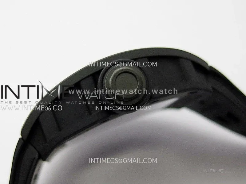 RM055 Black Crown White Inner Black Ceramic ZF 1:1 Best Edition Skeleton Dial On Black Rubber Strap RMUL2 Super Clone