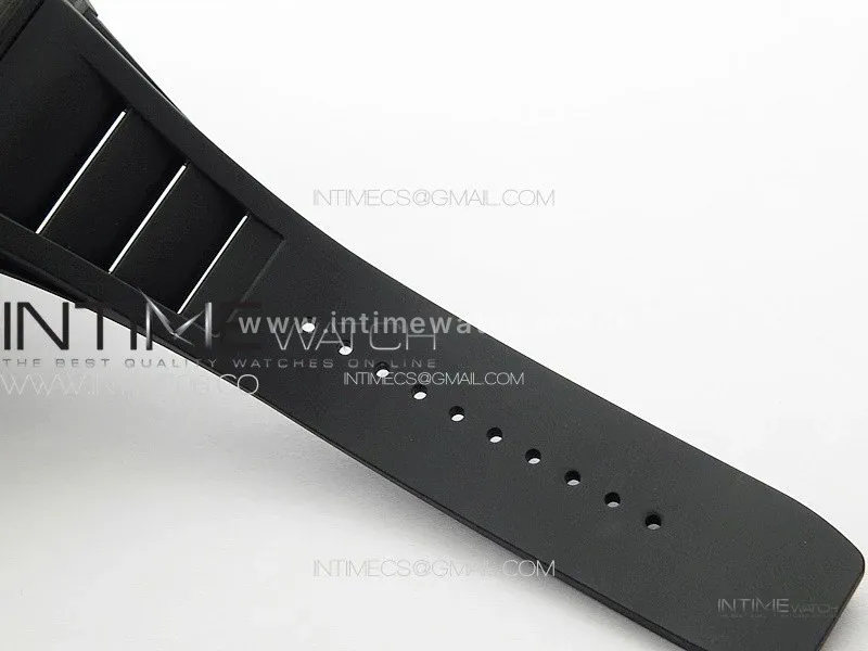 RM055 Forged Carbon Case KUF Best Edition Red Crown on Black Rubber Strap MIYOTA8215