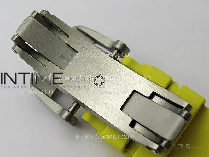 RM061 White Ceramic ZF 1:1 Best Edition On Yellow Rubber Strap RMUL2 Super Clone