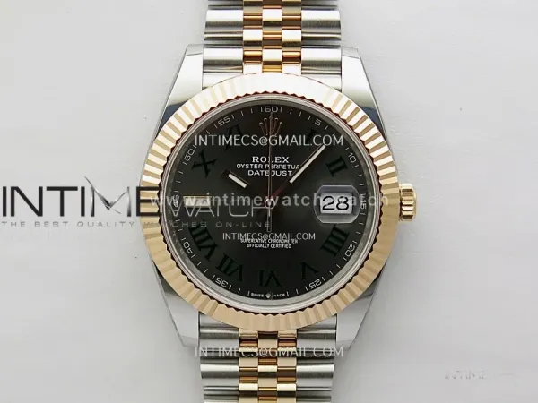 DateJust 41mm 126331 904 SS/RG ONE Factory 1:1 Gray Dial Roman Markers On SS/RG Jubilee Bracelet DD3235 V2