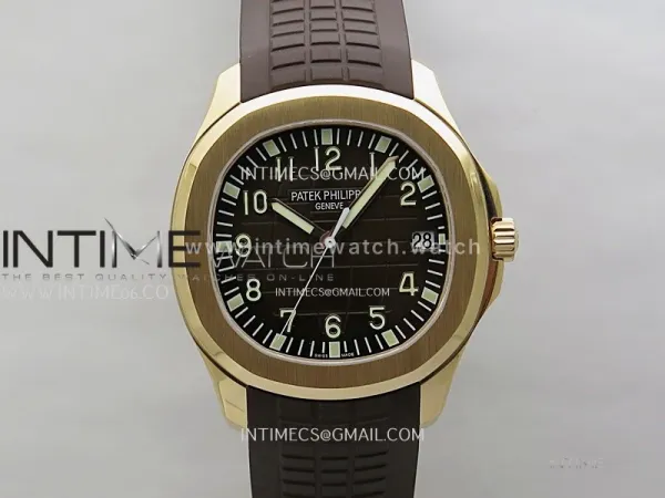 Aquanaut Jumbo 5167R-001 RG PPF 1:1 Best Edition Brown Dial on Brown Rubber Strap Super Clone 26-330 V2