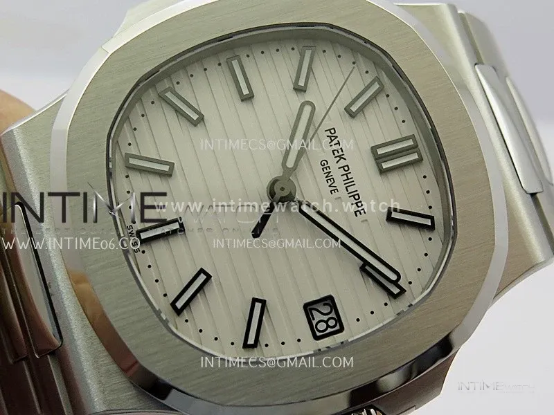 Nautilus 5711/1A SS DDF 1:1 Best Edition White Textured Dial On SS Bracelet Super Clone 324