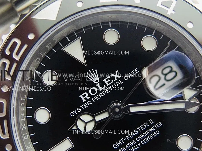 GMT-Master II 126710 BLNR Black/Blue Ceramic WF 1:1 Best Edition Black Dial On Oyster Bracelet DD3285 CHS