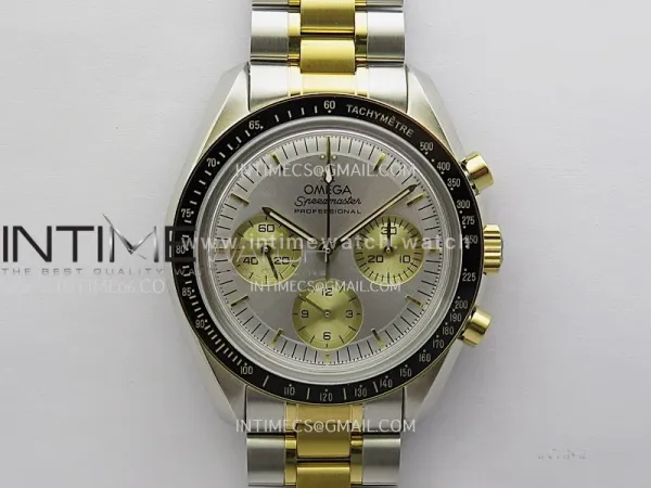 Speedmaster Professional SS/YG N1F Best Edition Silver Dial Gold Subdial On SS/YG Bracelet Asian 3861