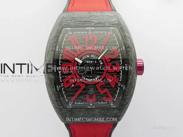 Vanguard Racing Carbon V45 Red ABF Best Edition On Red Nylon Strap A2824