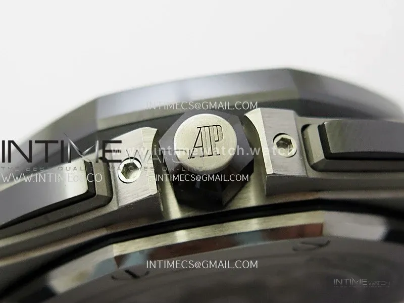 Royal Oak Offshore 44mm SS TKF 1:1 Best Edition Black Dial On Black Rubber Strap A3126