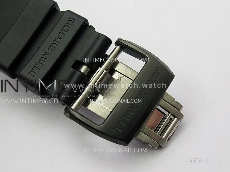 RM061 Black Ceramic ZF 1:1 Best Edition On Black Rubber Strap RMUL2 Super Clone