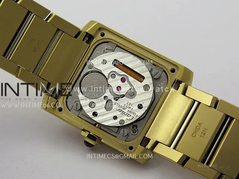 Tank Francaise Ladies 21.2mm YG 8848F 1:1 Best Edition Silver Dial on YG Bracelet Ronda Quartz V2