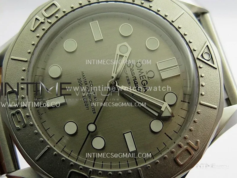 Seamaster 300M Diver 42mm SS ORF Best Edition Gray Dial On SS Mesh Bracelet Super Clone 8806 (Free Rubber Strap)