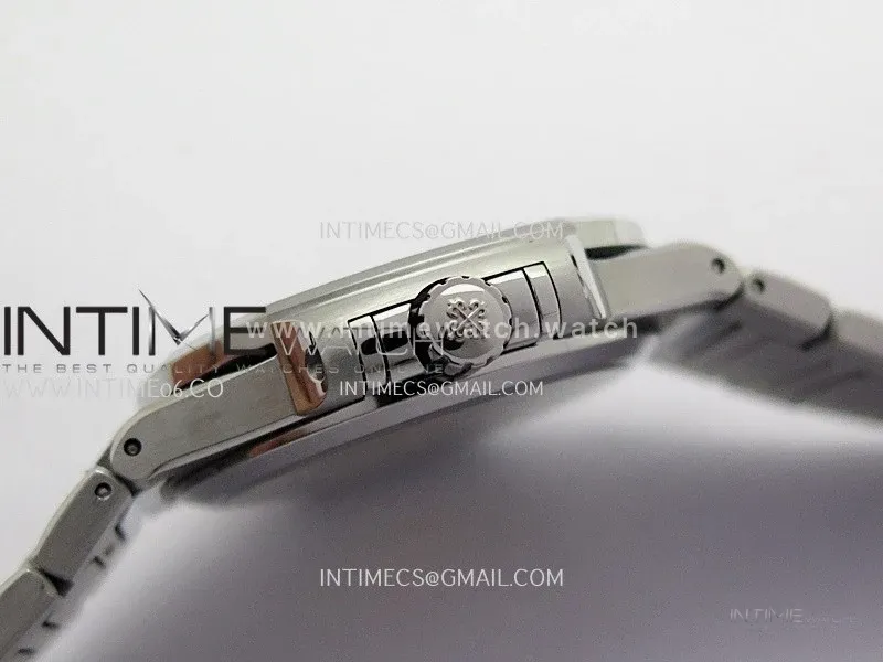 Nautilus 7118 Ladies Diamond Bezel SS DDF 1:1 Best Edition Blue Dial On SS Bracelet Super Clone DD324
