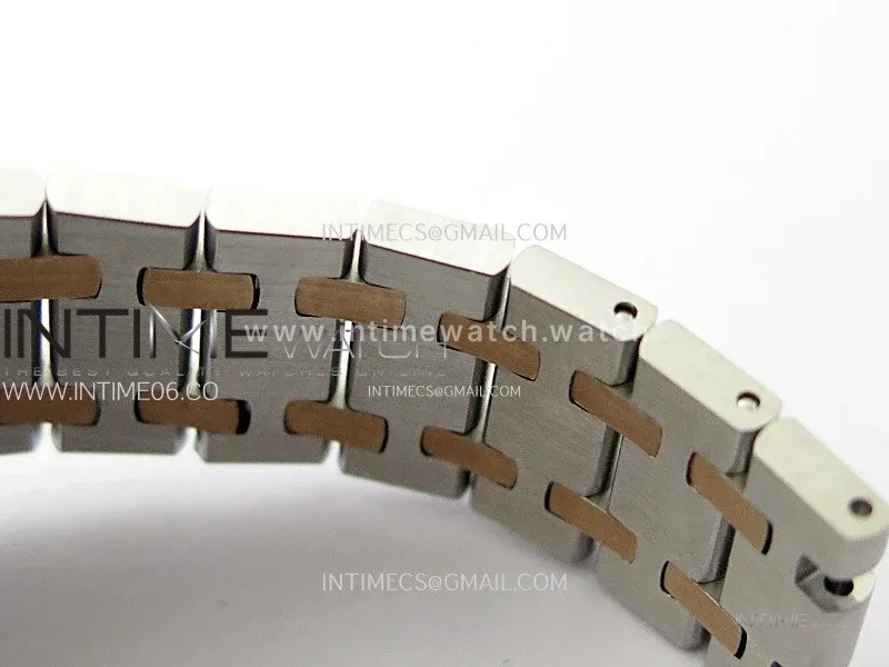 Lady Royal Oak 33mm 67651 SS/RG ZF 1:1 Best Edition Silver Textured Dial on SS Bracelet RONDA Quartz