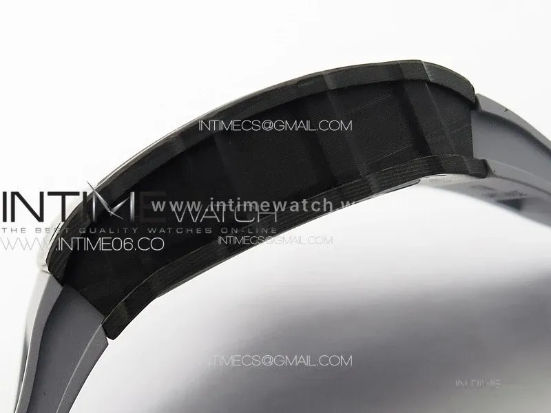 RM035-02 Forged Carbon Case KUF Best Edition Red Crown on Gray Rubber Strap MIYOTA8215