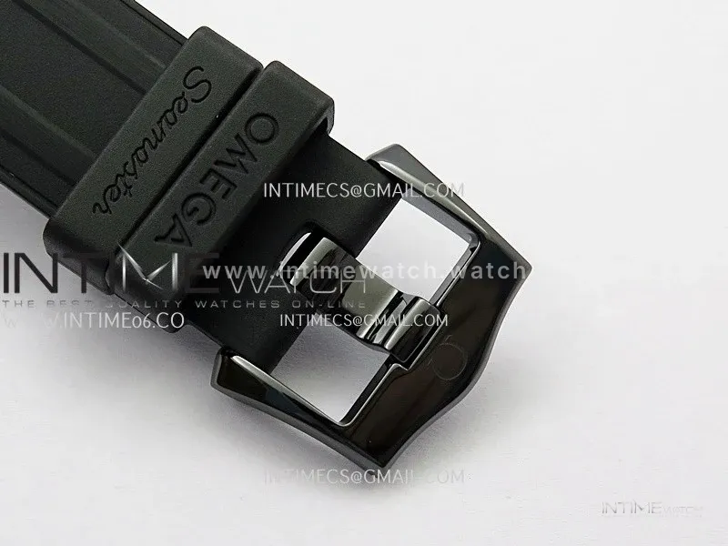 Seamaster Diver 300M Black Ceramic/DLC ORF 1:1 Best Edition Black Dial On Black Rubber Strap Super Clone Asian 8806