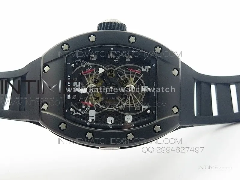 RM022 PVD Skeleton Dial on Black Rubber Strap MIYOTA 9015