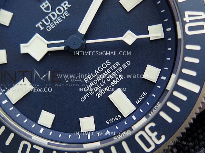 Pelagos FXD Blue Ceramic Bezel Ti B12 1:1 V4 Best Edition Blue Dial On Blue Nylon Strap