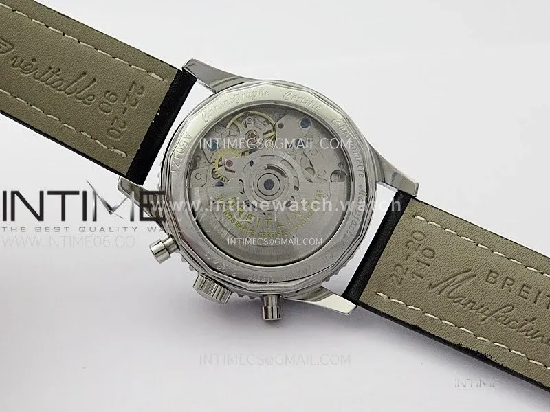 Navitimer 41mm SS B50 Best Edition SS Blue Dial Numeral Markers on Blue Leather Strap A7750