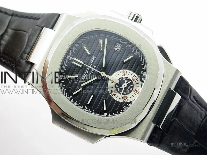 Nautilus 5980/1A-001 Blue Dial in Steel on Leather Strap