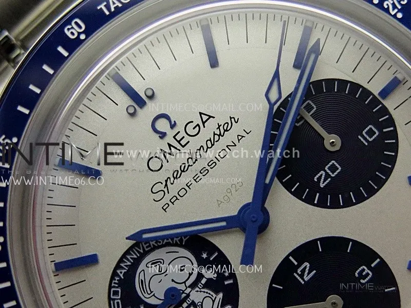 Speedmaster Professional "Silver Snoopy Award" 50th Anniversary N1F 1:1 Best Edition A3861 on Style02 Bracelet