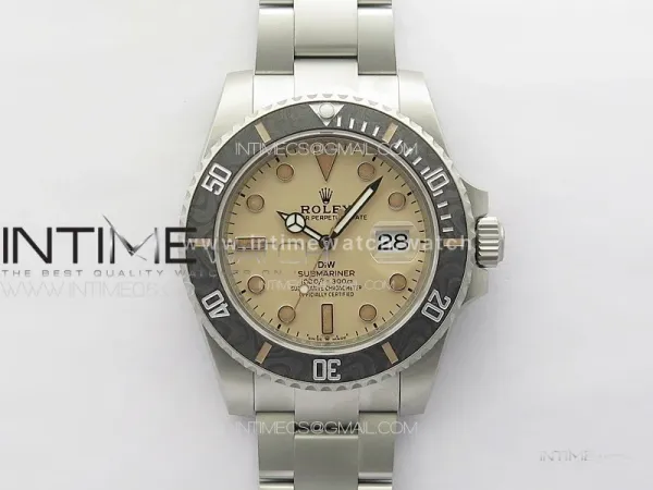 Submariner DIW Sandblasted VSF 1:1 Best Edition Brown Dial on SS Bracelet VS3135