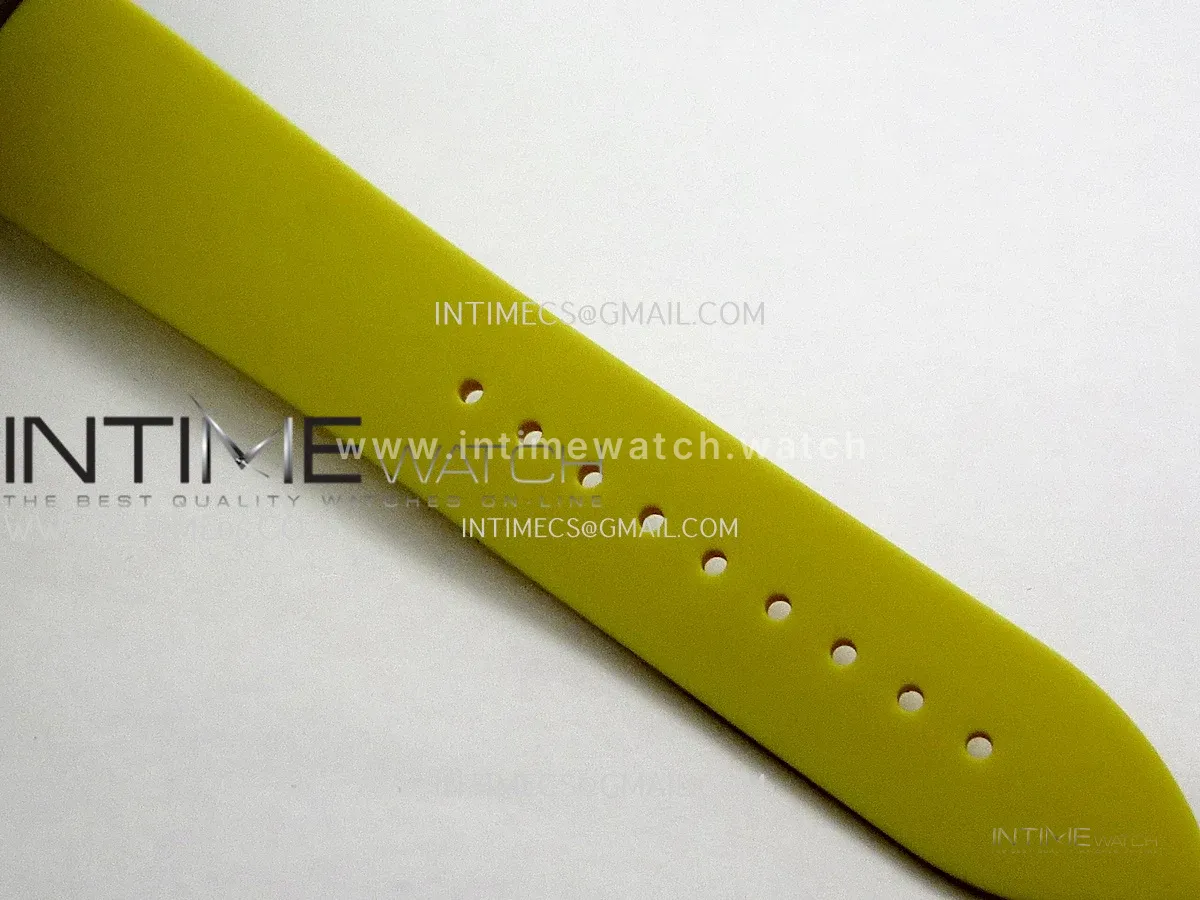 FM Casablanca Yellow PVD ABF Summer Blue Dial On Yellow Rubber Strap A23J