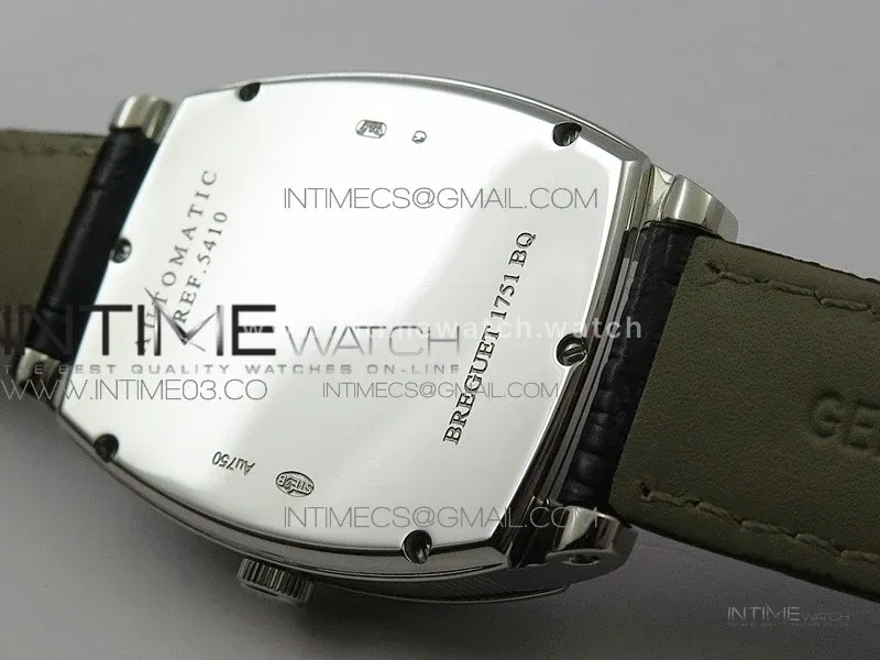 Heritage @12 big date SS HGF White Dial Black Roman Markers on Black Leather Strap A23J