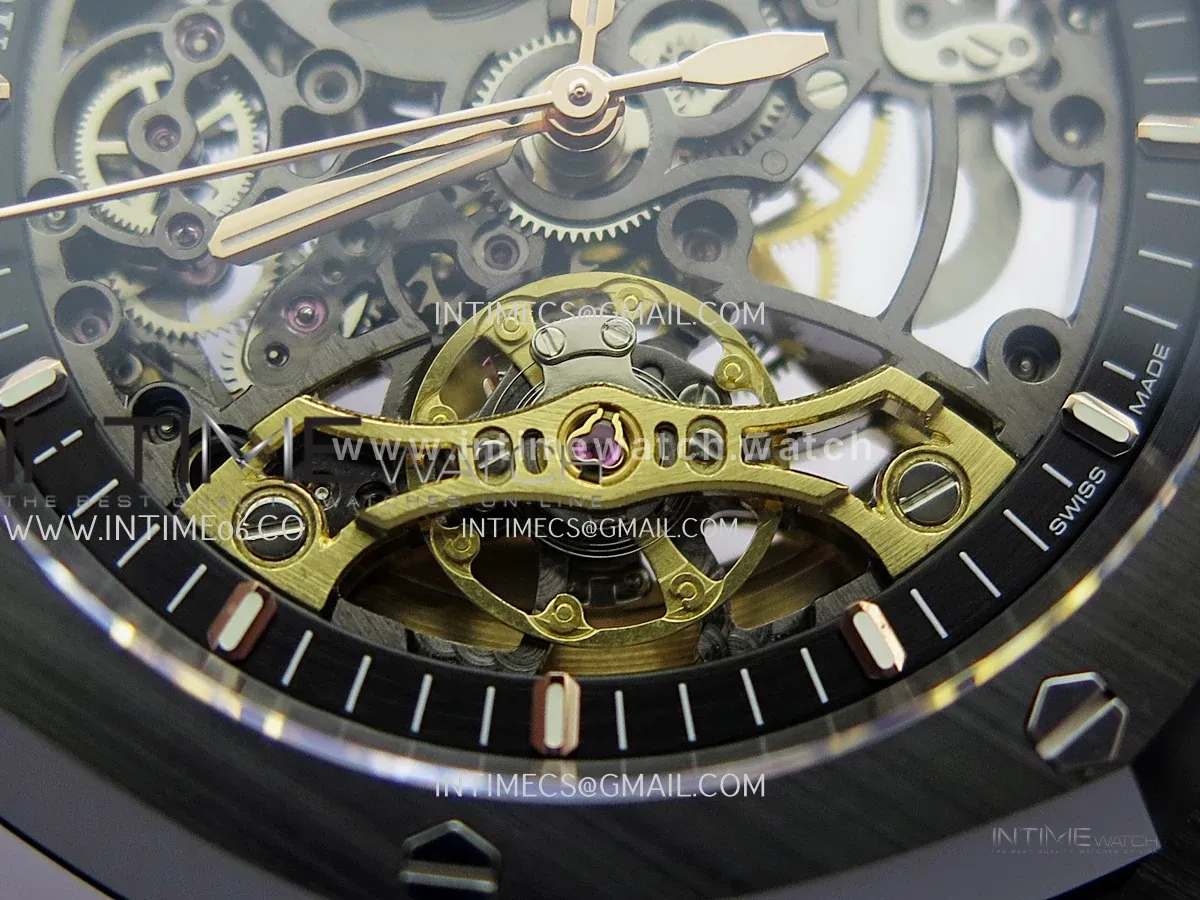Royal Oak 41mm Openworked Ceramic 15416CE THBF 1:1 Best Edition On Ceramic Bracelet Super Clone 3132 (Free Sprung Look)