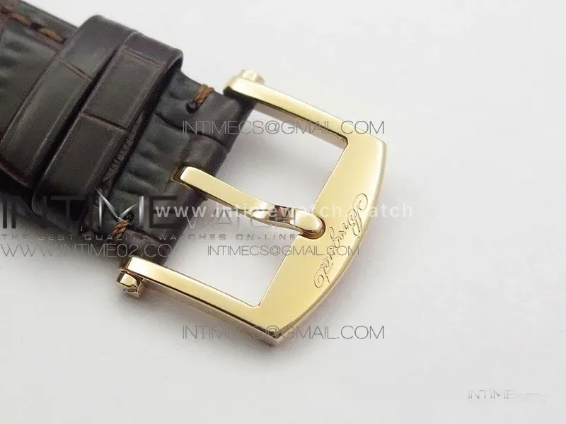 Marine 5222 RG HGF 1:1 Best Edition White Dial On black Leather Strap Asian Cal.517GG(Free rubber strap)