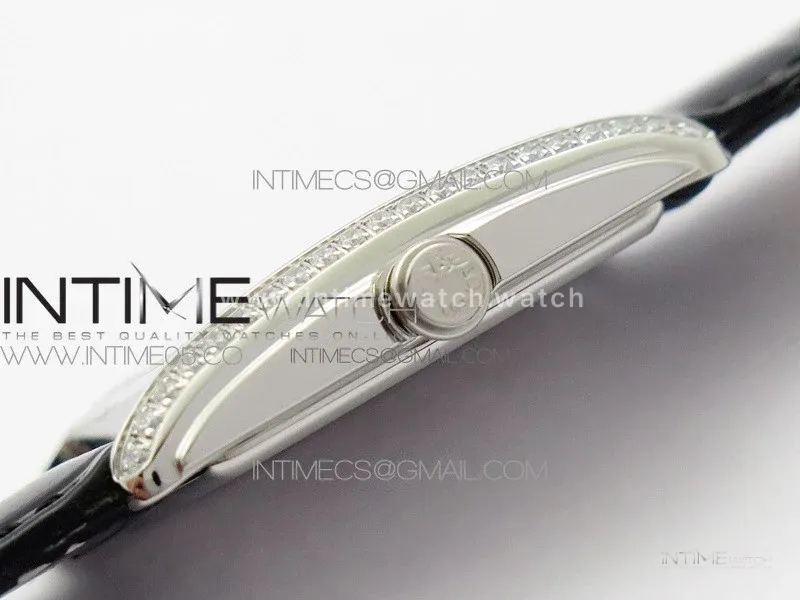 Doloevita SS Crystal Bezel 8848F 1:1 Best Edition Ivory White Textured Dial On Black Leather Strap Cal.L178.2