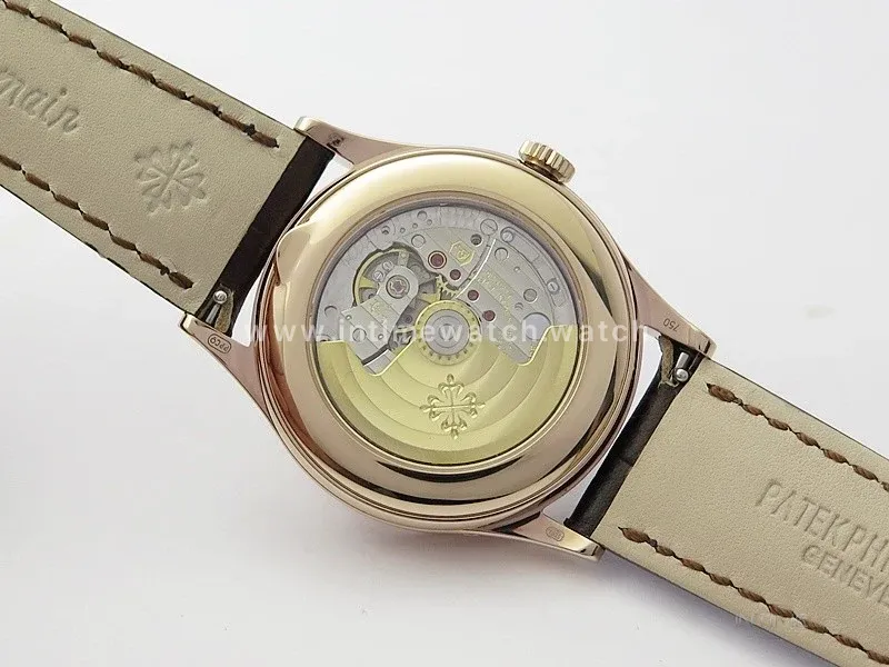 Annual Calendar Complications 5396 RG GRF Best Edition White dial Blue Markers on Brown leather strap A324