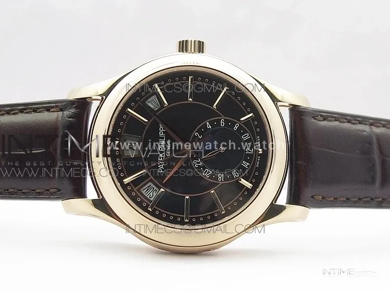 Annual Calendar Complications 5205R RG GRF Best Edition Black dial on Brown leather strap A324