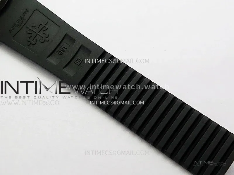 Aquanaut 5968 SS DDF 1:1 Best Edition Gray Dial On Black Rubber Strap A520
