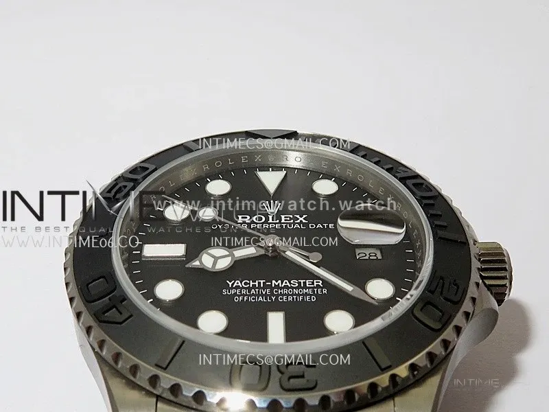 Yacht-Master 226627 Titanium 1:1 QF Black Dial On Titanium Bracelet SH3235 (Free Sprung)