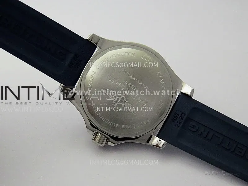 SuperOcean Automatic 46mm TF 1:1 Best Edition Blue Dial on Blue Rubber Strap A2824