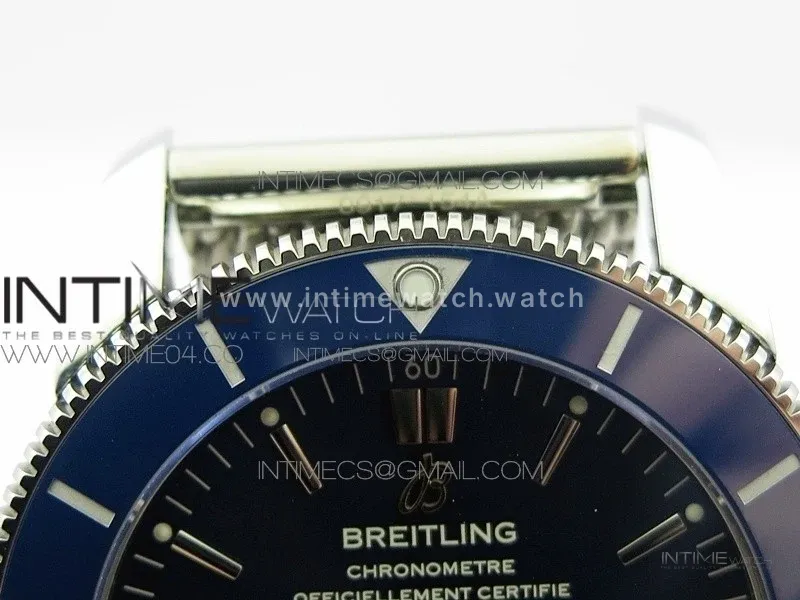 SuperOcean 42mm AB2010 SS GF 1:1 Best Edition Blue Dial Blue Ceramic Bezel on SS Bracelet A2824