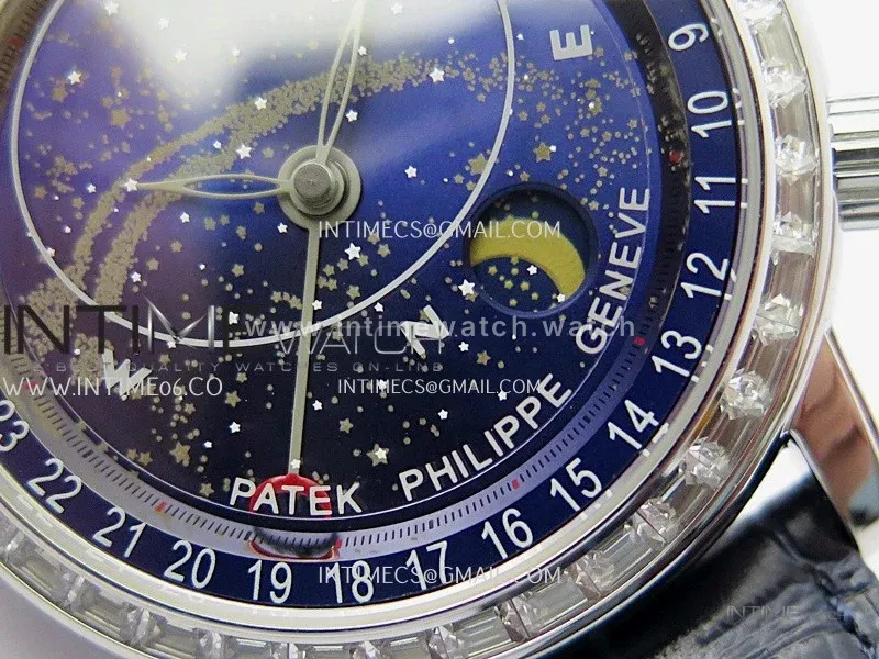 Grand Complications 6102G Moon SS/T Crystal YF Blue Dial on Blue Leather Strap A240