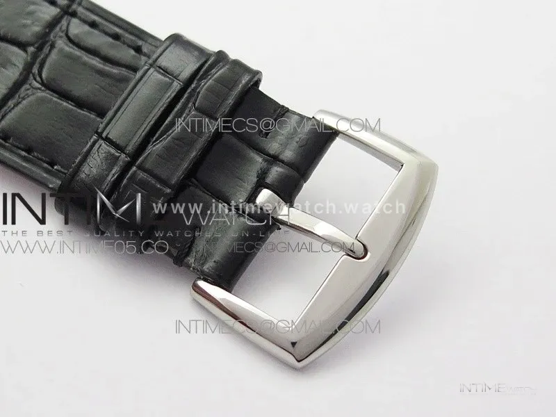 Master Square SS Ladies ZF 1:1 Best Edition White Roman Dial on Black Leather Strap Ronda Quartz