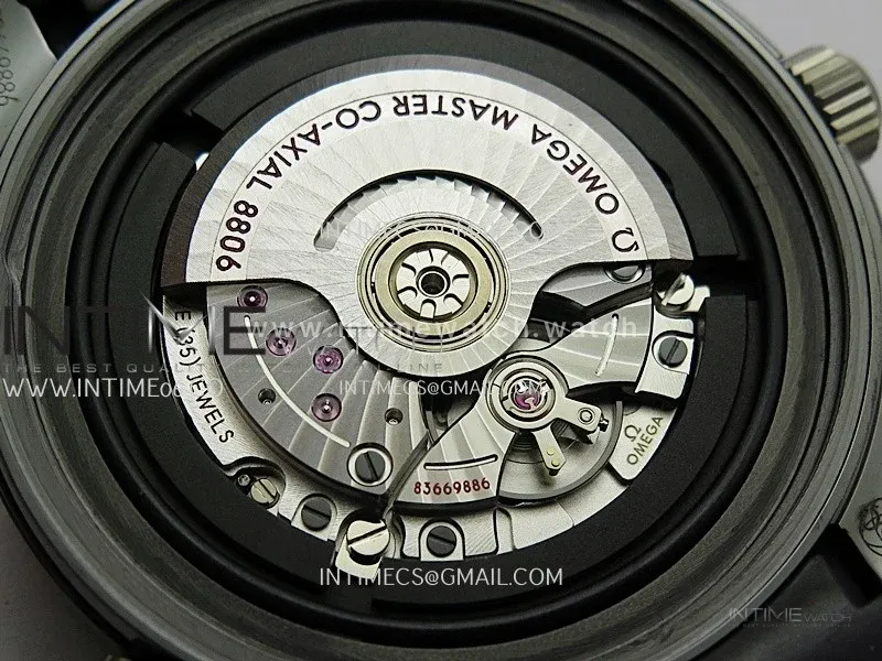 Seamaster Diver 300M Black Ceramic/SS VSF 1:1 Best Edition Black Dial On Black Rubber Strap Super Clone Asian 8806